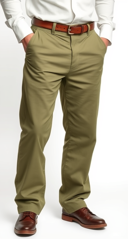 Men's Classic Plain Cotton Chinos – Lightweight, Comfortable, and Versatile Everyday Wear