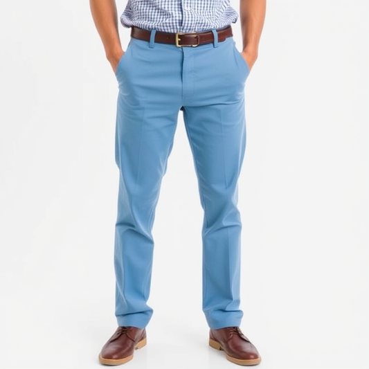Men's Classic Plain Cotton Chinos – Lightweight, Comfortable, and Versatile Everyday Wear