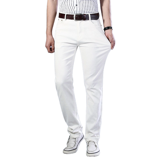 "Men's Plain Denim Jeans - Stylish, Comfortable, Durable, Slim Fit, Straight Fit, Casual, Everyday Wear, High-Quality Cotton, Regular Waist, Classic Look"