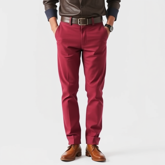 Men's Cotton Chinos – Slim Fit, Casual & Formal Pants, Lightweight & Breathable Trousers